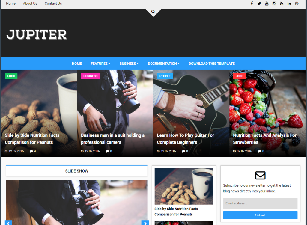 Jupitor Top 10 Best Free Blogger Responsive Templates 2020