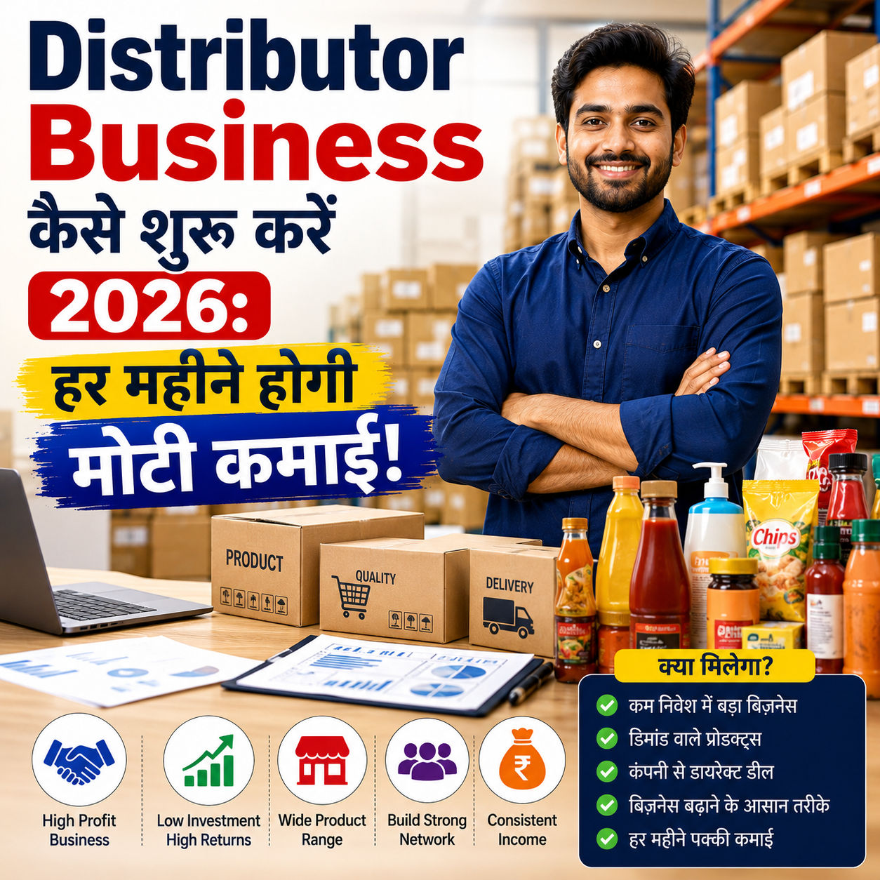 Distributor Business कैसे शुरू करें 2026 हर महीने होगी मोटी कमाई!