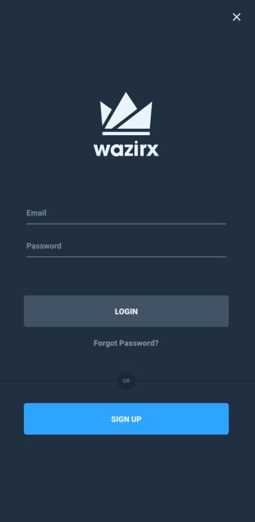 WazirX login karen in hindi
