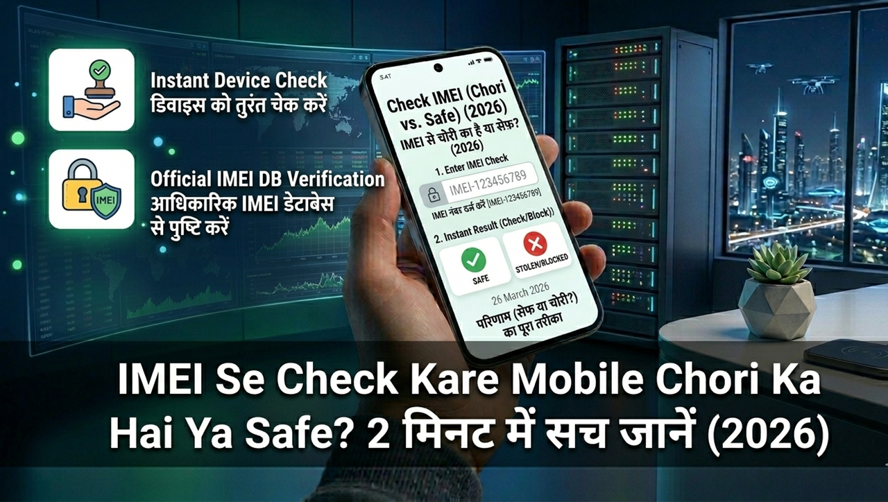 IMEI Se Kaise Pata Kare Mobile Chori Ka Hai Ya Nahi (2026 Complete Verification Guide)
